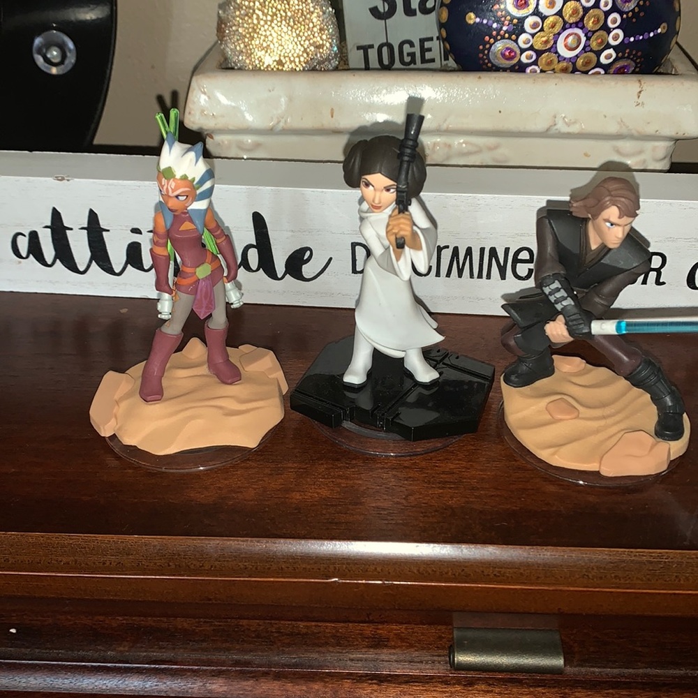 Disney Infinity 3 Star Wars Figures & 1 Game piece EUC - Picture 2 of 11